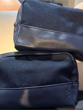 Navy Men's Travel Dopp Kit Toiletry Bag - Lufthansa Premium Amenity Kit X2
